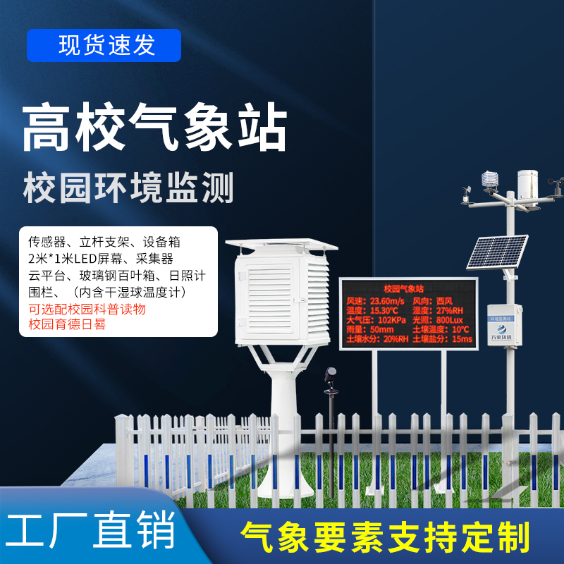 校園氣象檢測(cè)站可以幫助學(xué)生們了解氣象知識(shí)