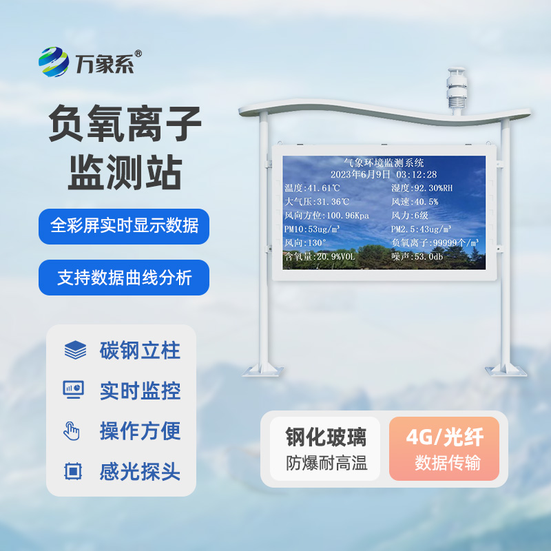 全彩屏負氧離子監測站：空氣的“健康管家”